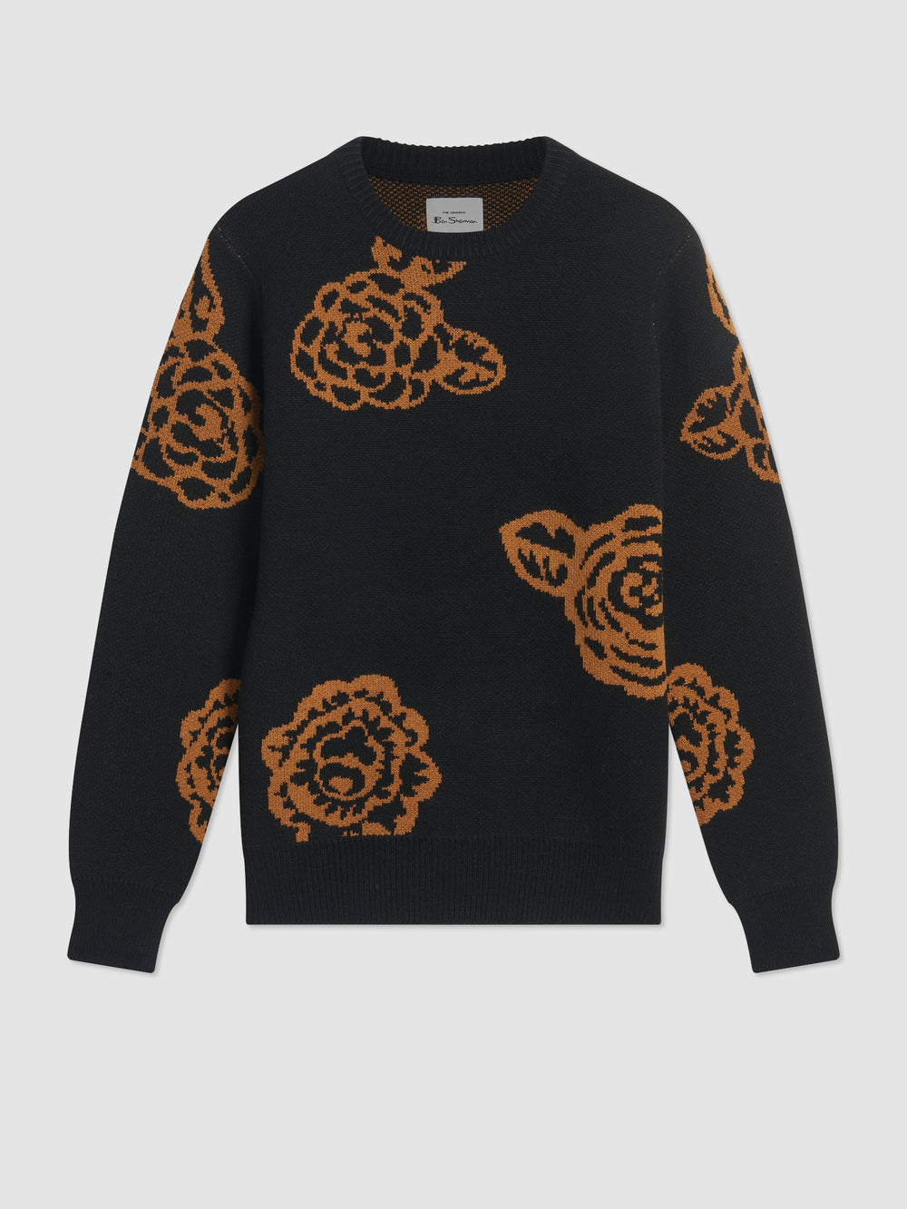 Ben Sherman Winter Floral Strickwaren Schwarz | 93814PWLY